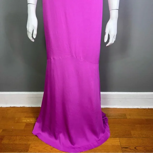 Nicole Miller dress slip size 6 pink fuscia longline drape wedding bridal - Picture 10 of 12
